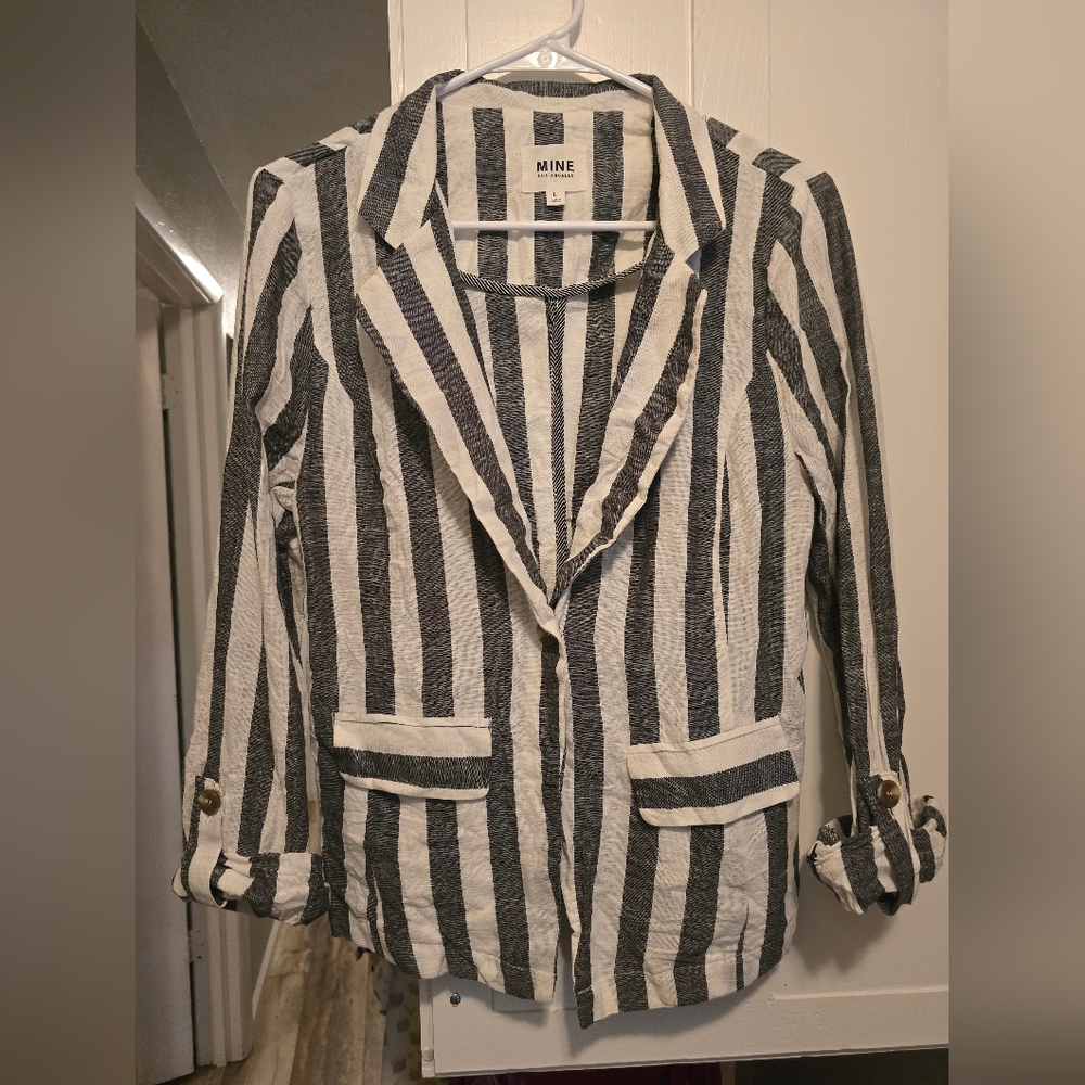 Striped Linen Blazer